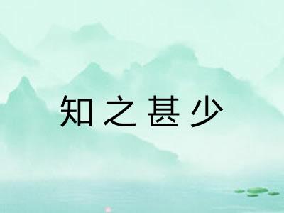 知之甚少