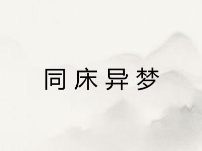 同床异梦
