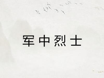 军中烈士