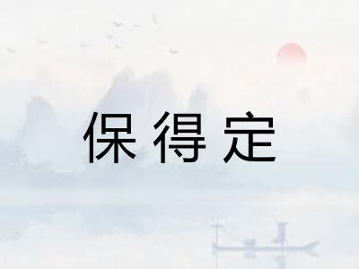 保得定