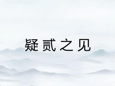 疑贰之见