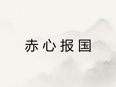 赤心报国