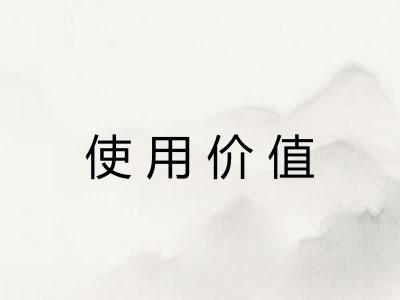使用价值