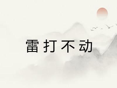 雷打不动