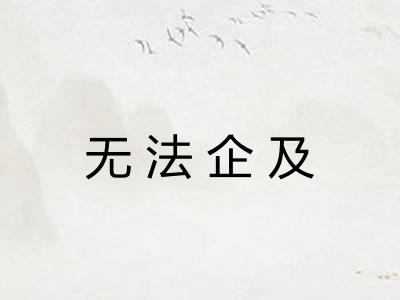 无法企及