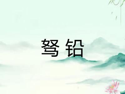 驽铅