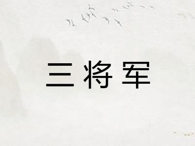 三将军