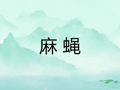 麻蝇