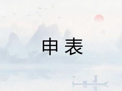 申表