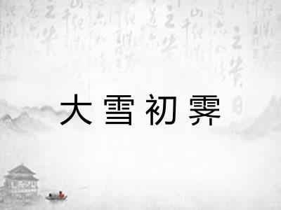 大雪初霁