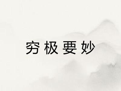 穷极要妙