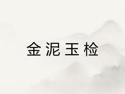 金泥玉检