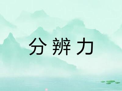 分辨力