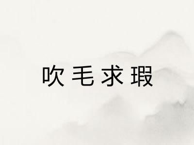 吹毛求瑕