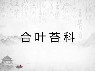合叶苔科