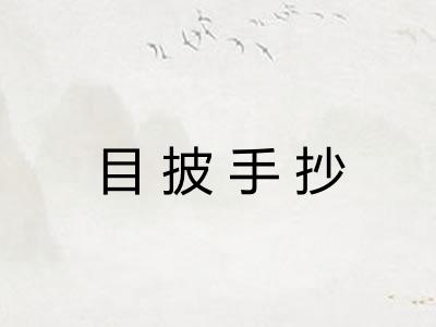目披手抄