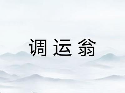 调运翁