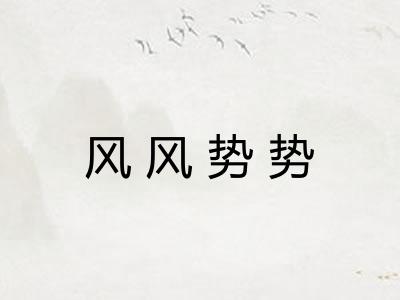 风风势势