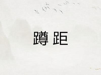 蹲距
