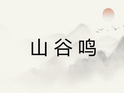 山谷鸣
