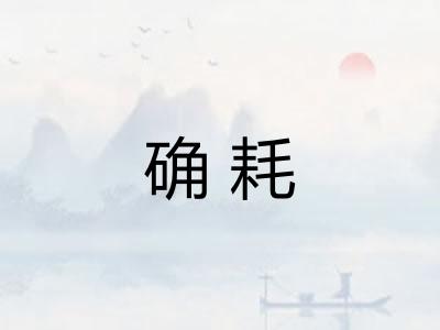 确耗