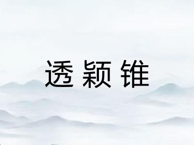 透颖锥