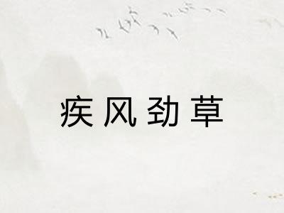 疾风劲草