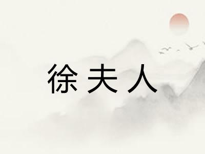 徐夫人