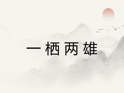 一栖两雄