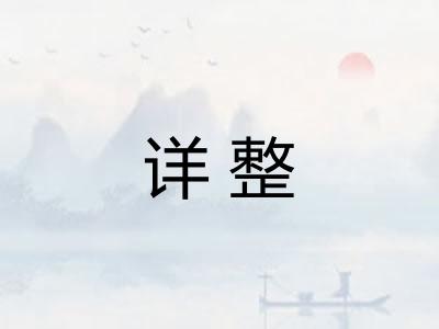 详整