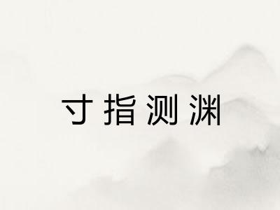 寸指测渊