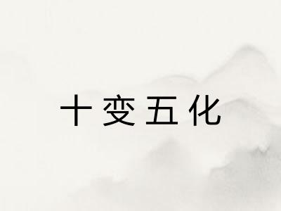 十变五化