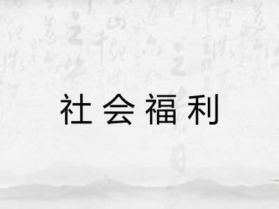 社会福利
