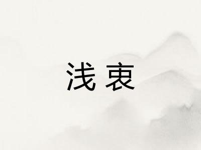 浅衷