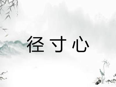 径寸心