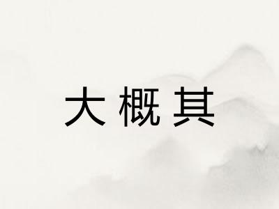 大概其