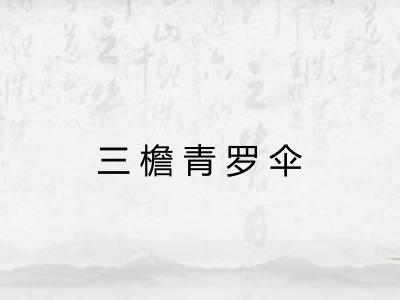 三檐青罗伞