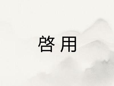 啓用