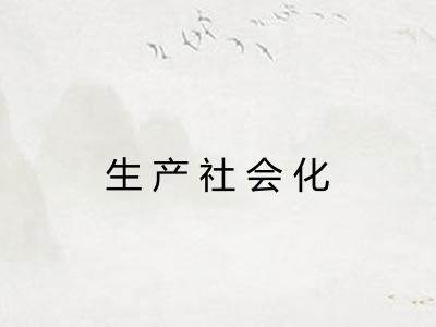 生产社会化