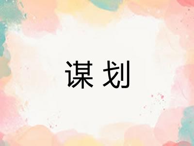 谋划