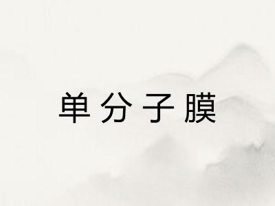 单分子膜
