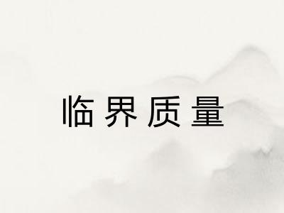 临界质量