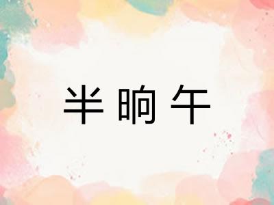 半晌午