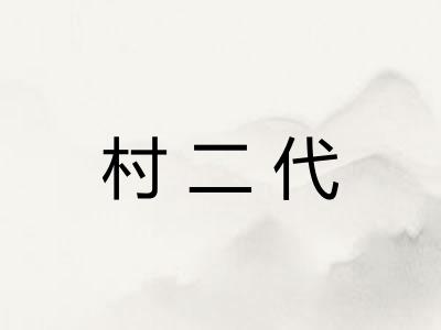 村二代