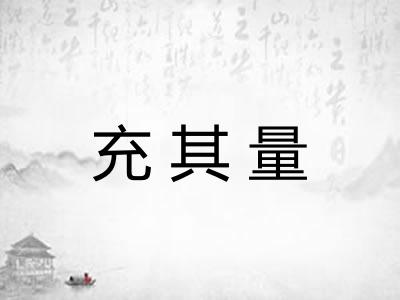 充其量