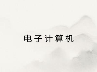 电子计算机