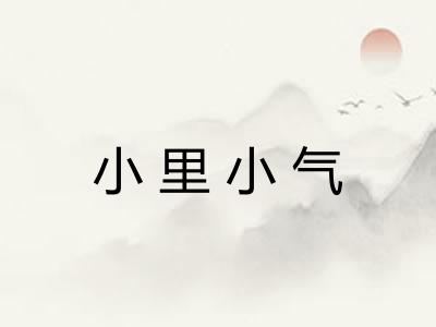 小里小气