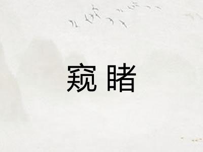 窥睹