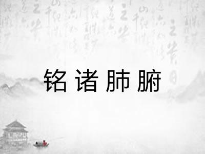 铭诸肺腑