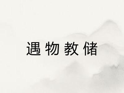 遇物教储